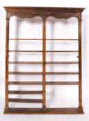 A set of George III pine wall shelves,