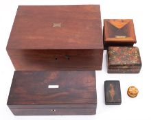 A painted papier mache snuff box, second quarter 19th century, rectangular,