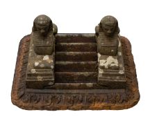 A Regency cast iron boot scrape,