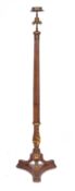 A Victorian parcel gilt mahogany standard lamp,