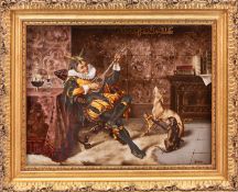 A Choisy le Roy porcelain plaque,