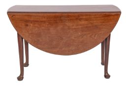 A George III mahogany drop leaf table,
