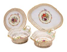 A pair of Continental two-handled baskets,