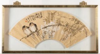 A Chinese fan painting,