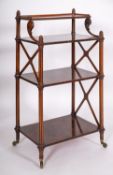 A Victorian walnut and burr walnut etagere, possibly by Holland & Sons,