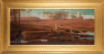 Frederick Goodall (British, 1822-1904) - The Site of Ancient Memphis - Oil on canvas - 38.