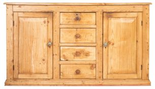 An Edwardian pine dresser,