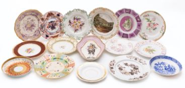 A large mixed lot of late 18th/19th century English plates,