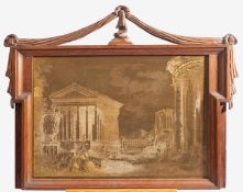 Giovani Paolo Panini, (1691-1765), a pair of copper plate engravings of Classical ruins,