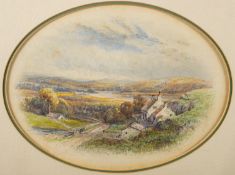A.T. Langston (British, 19th Century) - The Conway Vallery from the Great Orme - Watercolour - 18.