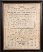 A George III needlework sampler, by Mary Ann Bathes,