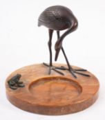 An Austrian bronze and onyx mounted vide poche,