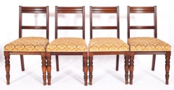 A set of four Regency mahogany side chairs, by Gillow,