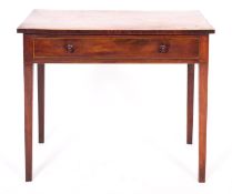 A George III mahogany and line inlaid side table,