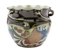 An Alexander Lauder [Barnstaple] pottery jardiniere,
