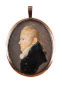 A group of portrait miniatures including - British School,