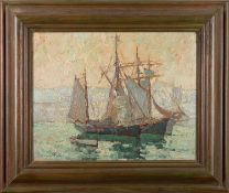 Robert Langley Hutton (British, 1883-1919) - Morning calm, St. Ives - Oil on board - 25.