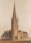 John Buckler (British, 1770-1851) - A north-east view of St Helen's church,