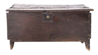 A Jacobean oak coffer,