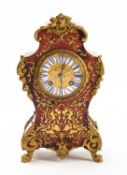 A mid-Victorian French boullework clock the eight-day duration movement striking the hours and