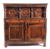WITHDRAWN LOT A William & Mary oak court cupboard;