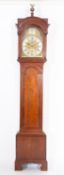 An 18th century oak longcase clock,