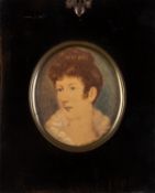 British School, 19th Century - Miniature portraits - Three watercolours - Each approximately 9 x 7.