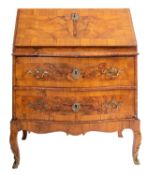 An Italian walnut and banded bureau,