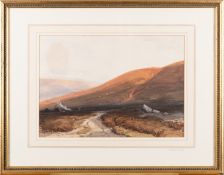 William Roxby Beverley (British 1811-1889) - On the Yorkshire Wolds - Watercolour - 23.5 x 33.