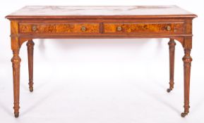 A Victorian walnut side table,