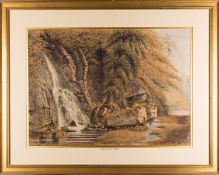 Edmund Gill (British, 1820-1894) - The Waterfall - Watercolour - 45.