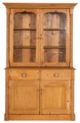 A pine cabinet bookcase or dresser,