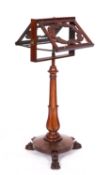 A William IV mahogany duet stand,