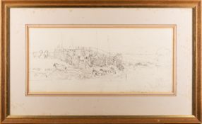 Edward Duncan (British, 1803-1882) - Sheep washing near Shiplake on Thames - Pencil - 15.
