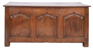 An oak coffer,