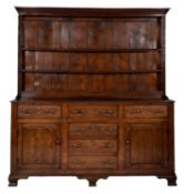 A George II oak dresser,