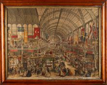 19th Century School - Interior view of the International Exhibition,