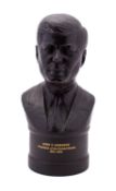 A Wedgwood black basalt bust of John F.