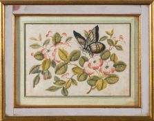 A Chinese silk embroidered panel,