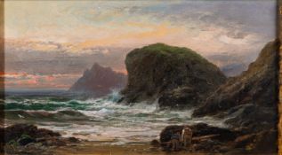 George Henry Jenkins (British, 1843-1914) - The Lion Rock, Cornwall.