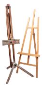 A Windsor & Newton artist's adjustable easel;