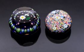Two Perthshire paperweights, comprising an End of Day Weight,