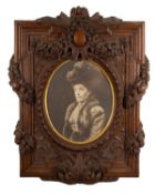 John G. Anderson (British, 19th Century) - An elaborately carved oak frame - 58 x 46.