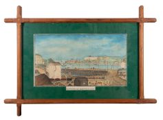 S de Escalante (Spanish, 19th Century) - Estacion de Sestao. - B.I.O.Co. - Watercolour - 22.