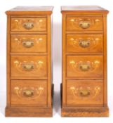 An Edwardian walnut and foliate marquetry bedroom suite,