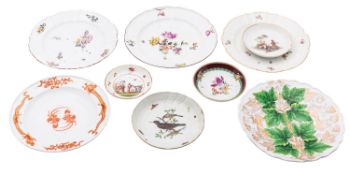 A mixed lot of Meissen porcelain,