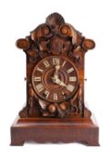A Victorian Black Forest cuckoo clock the eight-day duration double-fusee wooden-plated movement