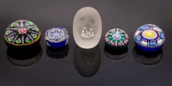 Three Perthshire paperweights,