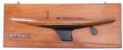 A half block model of the yacht 'Dorigo',