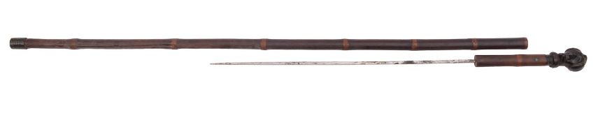 A 19th Century carved horn customs stick,